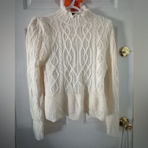 Express Cream Cable Knit Sweater (NWT)